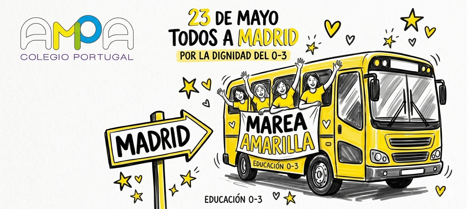 AMPA Portugal se une a la Marea Amarilla el 23 de mayo por la escuela infantil pública